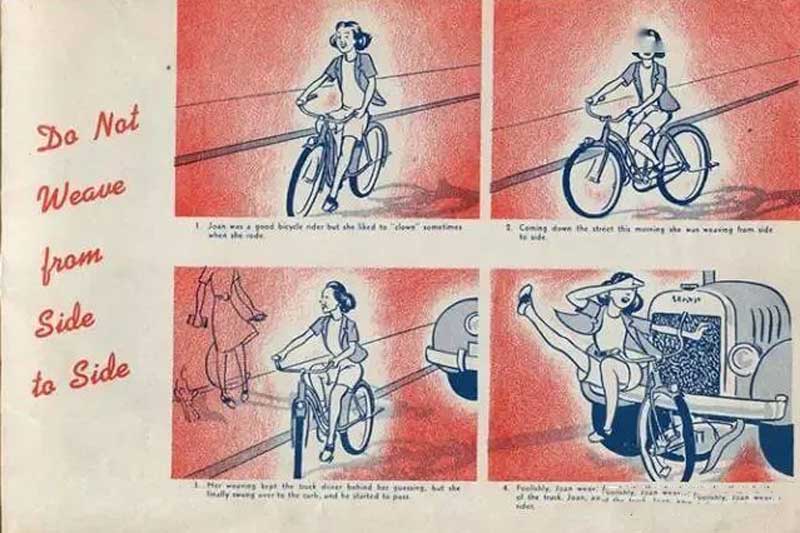 Do not sway left and right in the lane