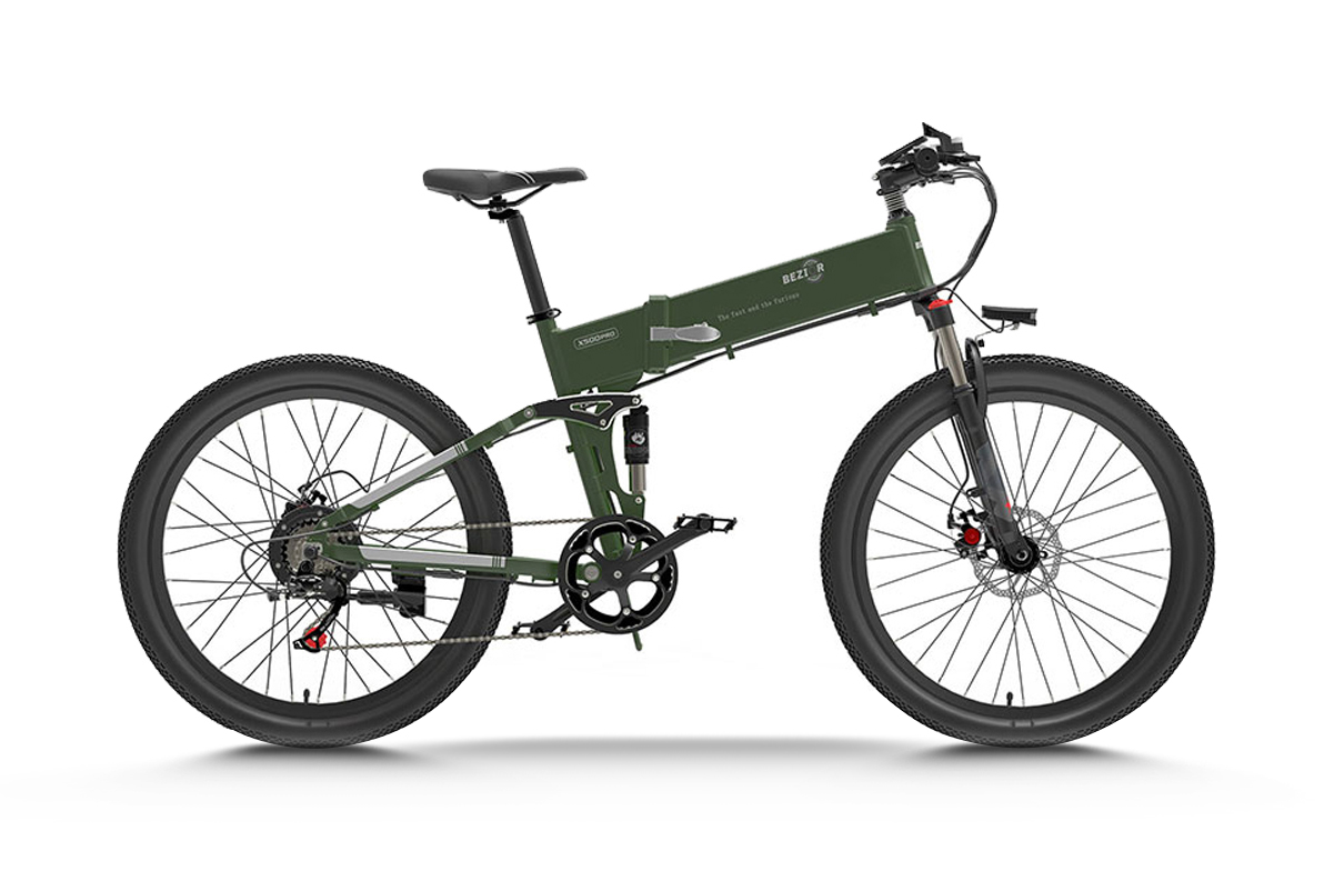 26" Fat Tire Folding Full Suspension E-MTB Bezior X500